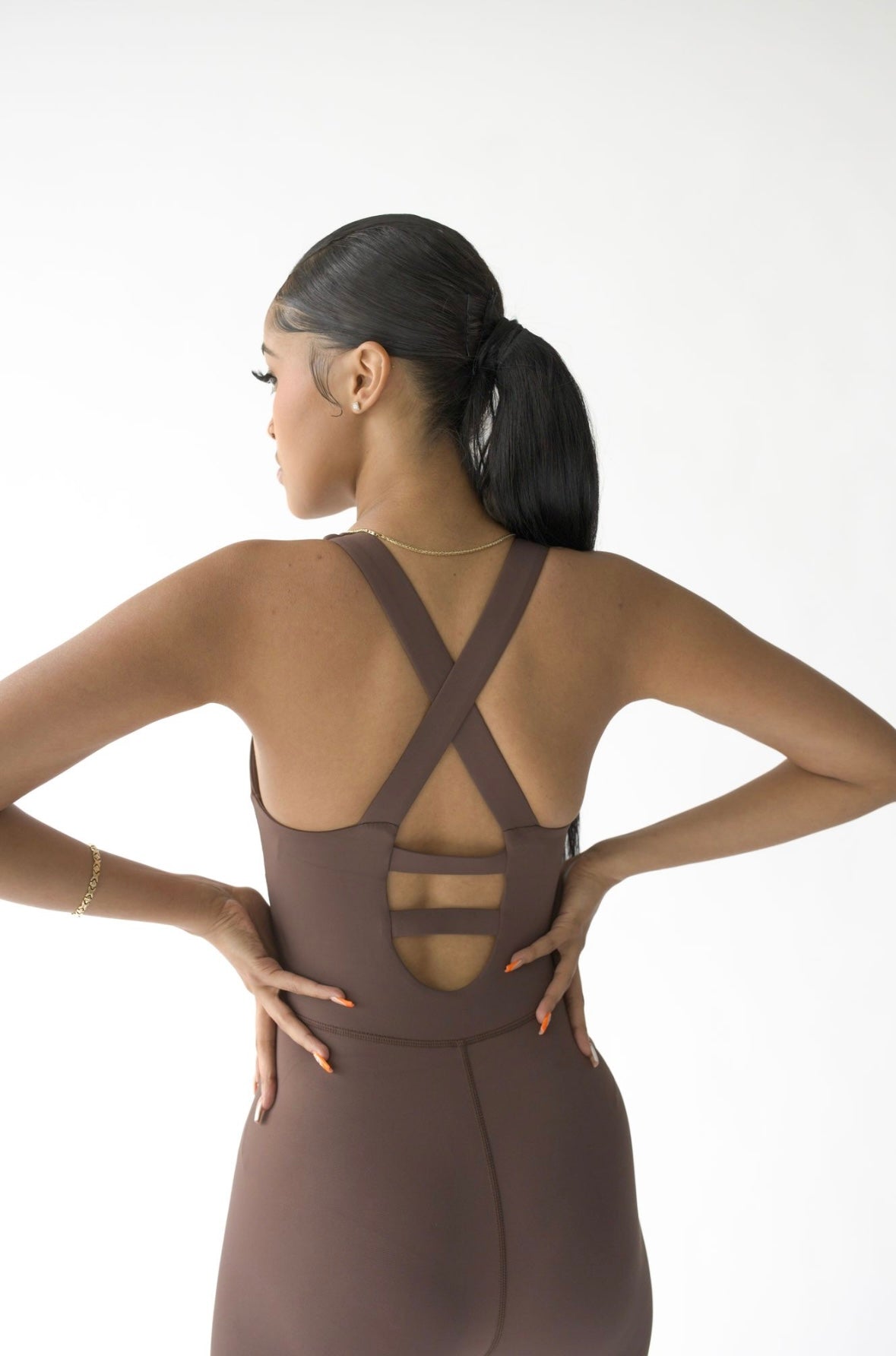 Coffee Brown Cross-back