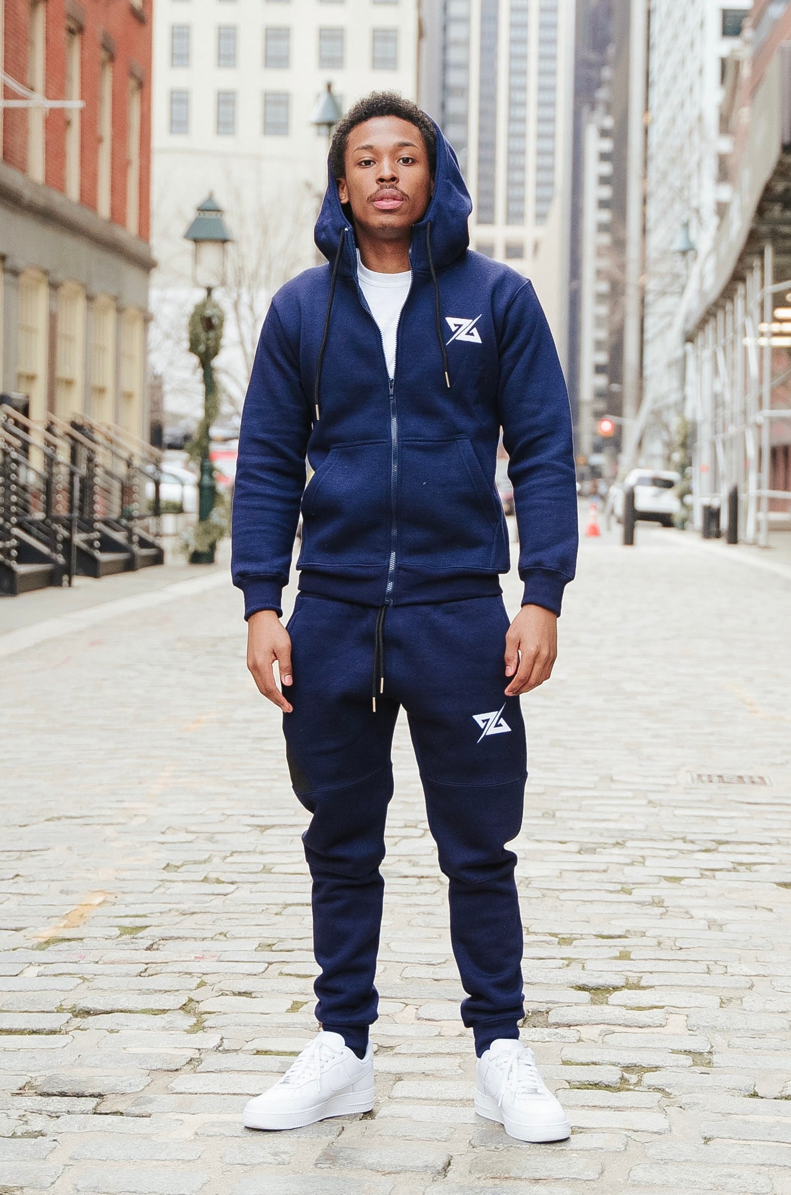 Navy Blue Fleece Hoodie
